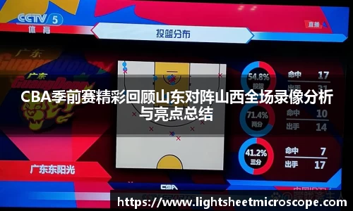 CBA季前赛精彩回顾山东对阵山西全场录像分析与亮点总结